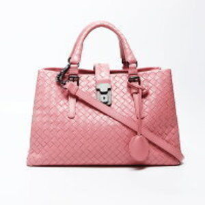 Bottega Veneta Mini Nappa Intrecciato Rome Handbag Pink